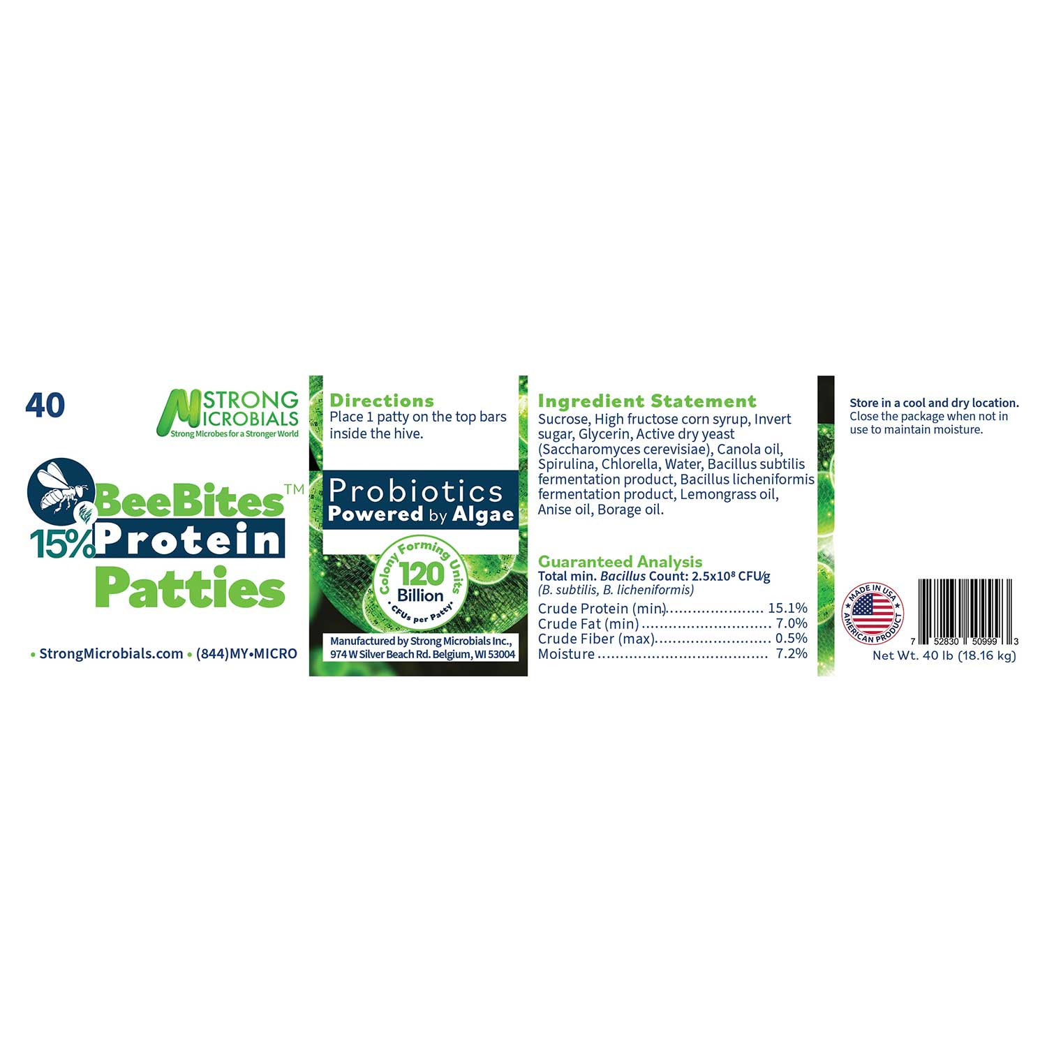 BeeBites 15% Protein (1lb. Patties) - Image 4