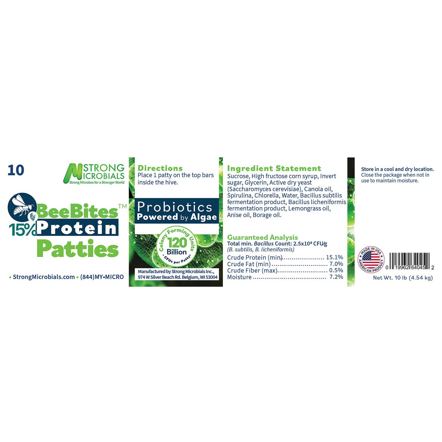 BeeBites 15% Protein (1lb. Patties) - Image 3